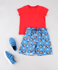 Bermuda-Surf-Infantil-Mickey-Estampada-com-Bolso-Azul-9575481-Azul_3