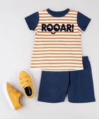 Pijama-Infantil-Listrado--Rooar---Manga-Curta-Off-White-9528123-Off_White_3
