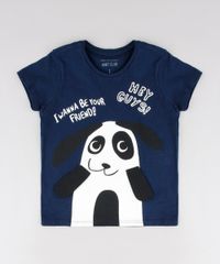 Camiseta-Infantil-com-Estampa-Interativa-Panda-Manga-Curta-Azul-Marinho-9530791-Azul_Marinho_1