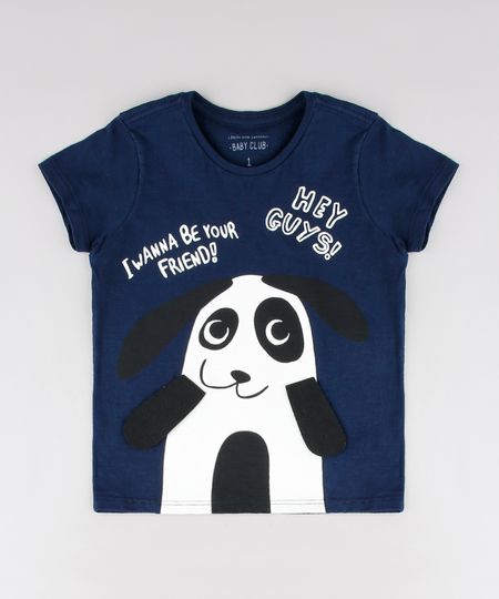 Camiseta-Infantil-com-Estampa-Interativa-Panda-Manga-Curta-Azul-Marinho-9530791-Azul_Marinho_1