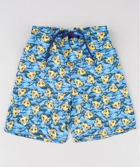 Bermuda-Surf-Infantil-O-Rei-Leao-Simba-Estampada-com-Bolso-Azul-Claro-9575480-Azul_Claro_1
