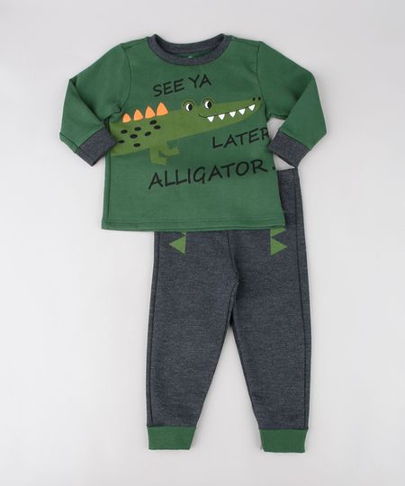 Pijama-Infantil-Jacare-em-Moletom-Manga-Longa-Verde-9567832-Verde_1