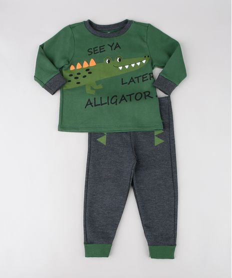 Pijama-Infantil-Jacare-em-Moletom-Manga-Longa-Verde-9567832-Verde_1
