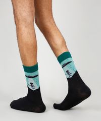 Meia-Masculina-Cano-Alto-Divertida-com-Estampa-de-ET-Preta-9636340-Preto_3