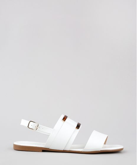 Rasteira-Feminina-com-Fivela-Tartaruga-Branca-9627688-Branco_1