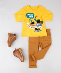 Camiseta-Infantil-com-Estampa-Interativa-de-Carros-Manga-Longa-Mostarda-9530790-Mostarda_3