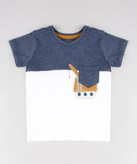 Camiseta-Infantil-com-Recorte-de-Trator-e-Bolso-Manga-Curta-Off-White-9531225-Off_White_1
