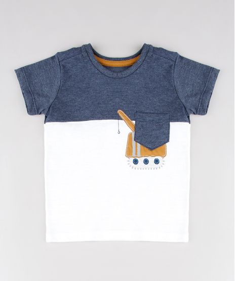 Camiseta-Infantil-com-Recorte-de-Trator-e-Bolso-Manga-Curta-Off-White-9531225-Off_White_1