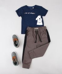 Calca-de-Sarja-Infantil-Jogger-com-Faixa-Lateral-Chumbo-9527118-Chumbo_3
