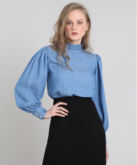 Blusa-Jeans-Feminina-Mindset-Manga-Longa-Gola-Alta-Azul-Claro-9669440-Azul_Claro_1