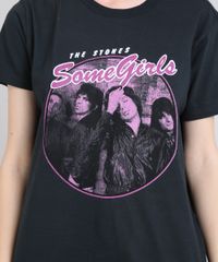 T-Shirt-Feminina-de-Banda-Mindset-The-Rolling-Stones--Some-Girls--Manga-Curta-Decote-Redondo-Preta-9642562-Preto_4