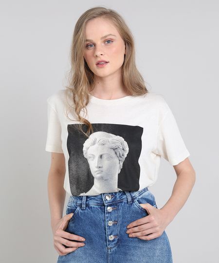 T-Shirt-Feminina-Mindset--Crush--com-Linho-Manga-Curta-Decote-Redondo-Bege-Claro-9642565-Bege_Claro_1