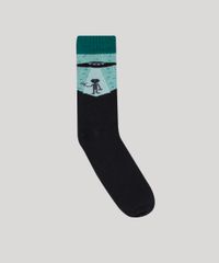 Meia-Masculina-Cano-Alto-Divertida-Alien-Preta-9242391-Preto_1