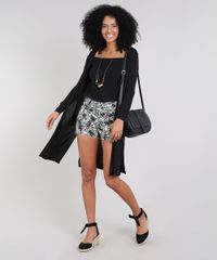 Short-Feminino-Estampado-de-Folhagem-com-Bolsos-Preto-9594621-Preto_3