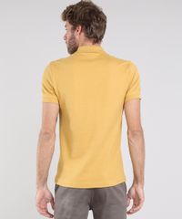 Polo-Masculina-Texturizada-Manga-Curta-Mostarda-9572887-Mostarda_2