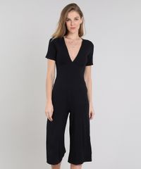 Macacao-Feminino-Pantacourt-com-Botoes-e-Vazado-Manga-Curta-Preto-9570930-Preto_1