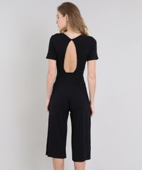 Macacao-Feminino-Pantacourt-com-Botoes-e-Vazado-Manga-Curta-Preto-9570930-Preto_2