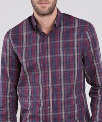Camisa-Masculina-Comfort-Estampada-Xadrez-Manga-Longa-Vinho-9530843-Vinho_4