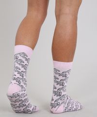 Meia-Masculina-Cano-Alto-Divertida-Estampada-de-Pizzas-Rosa-Claro-9560942-Rosa_Claro_3