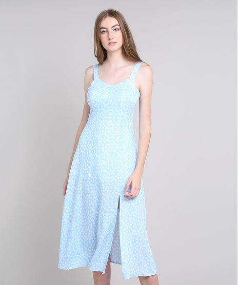 Vestido-Feminino-Mindset-Midi-Estampado-Floral-com-Fenda-Alca-Media-Azul-Claro-9688658-Azul_Claro_1
