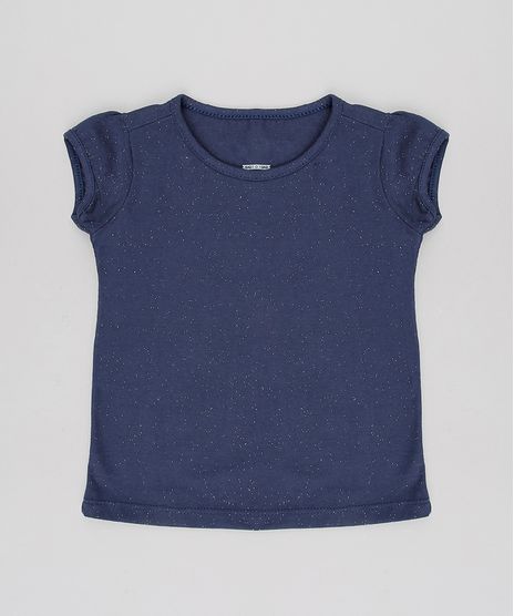 Blusa-Infantil-Basica-com-Brilho-Manga-Curta-Azul-Marinho-9568234-Azul_Marinho_1