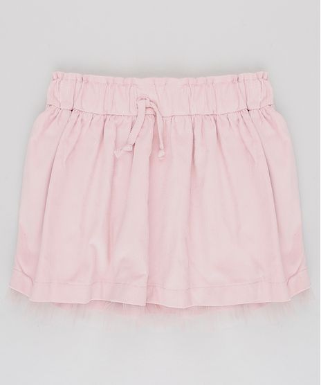 Saia-Infantil-Evase-Veludo-Cotele-com-Tule--Rosa-9550583-Rosa_1
