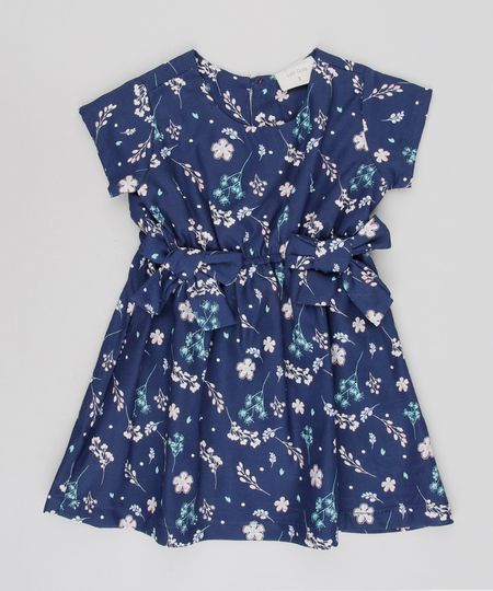 Vestido-Infantil-Estampado-Floral-com-Lacos-Manga-Curta-Azul-Marinho-9550586-Azul_Marinho_1 Vestido-Infantil-Estampado-Floral-com-Lacos-Manga-Curta-Azul-Marinho-9550586-Azul_Marinho_1