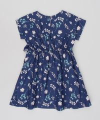 Vestido-Infantil-Estampado-Floral-com-Lacos-Manga-Curta-Azul-Marinho-9550586-Azul_Marinho_2