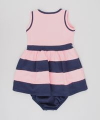 Vestido-Infantil-com-Laco-e-Listras-Sem-Manga-Decote-Redondo---Calcinha-Rosa-9579054-Rosa_2