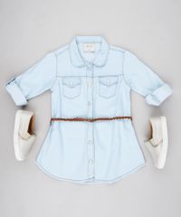 Vestido-Chemise-Jeans-Infantil-com-Bolsos-Manga-Longa-e-Cinto--Azul-Claro-9418160-Azul_Claro_3