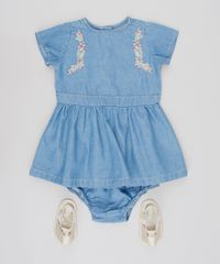 Vestido-Jeans-Infantil-com-Bordado-Floral-Manga-Curta-Azul-Medio-9588557-Azul_Medio_3