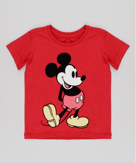 Camiseta-Infantil-Mickey-Flocada-Manga-Curta-Vermelha-9606291-Vermelho_1