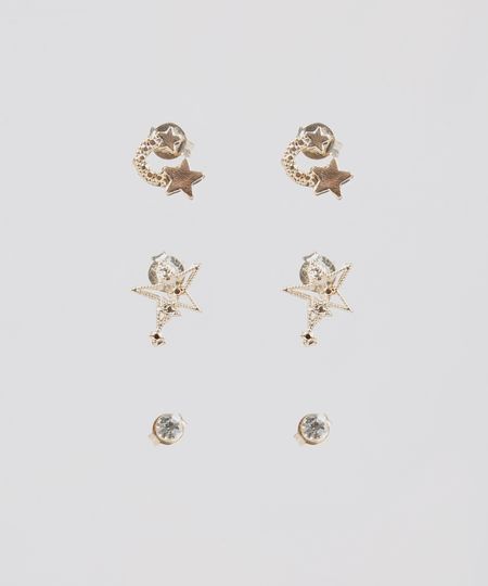 Kit-de-3-Brincos-Femininos-Folheados-Dourado-9544836-Dourado_1