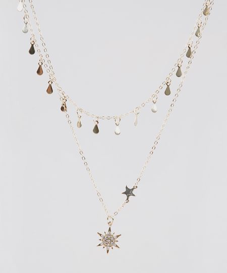 Kit-de-2-Gargantilhas-Femininas-com-Pingente-Dourado-9544839-Dourado_1