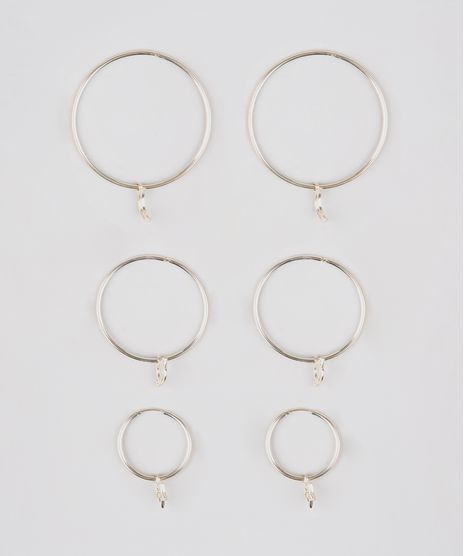 Kit-de-3-Brincos-Femininos-de-Argola-Folheados-com-Pingentes-Dourado-9544835-Dourado_1