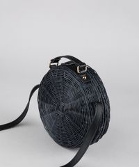 Bolsa-Feminina-de-Palha-Redonda-Media-Transversal--Preta-9254683-Preto_4