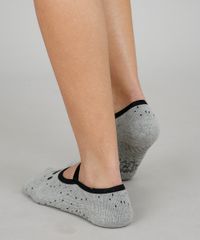 Meia-Feminina-Sapatilha-Estampada-Ursinho-Cinza-Mescla-9601298-Cinza_Mescla_3