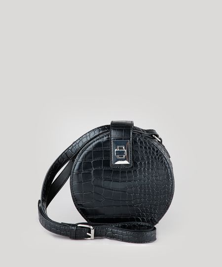 Bolsa-Feminina-Transversal-Pequena-Redonda-Croco-Preta-9485385-Preto_1 Bolsa-Feminina-Transversal-Pequena-Redonda-Croco-Preta-9485385-Preto_1