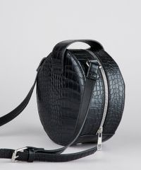 Bolsa-Feminina-Transversal-Pequena-Redonda-Croco-Preta-9485385-Preto_4