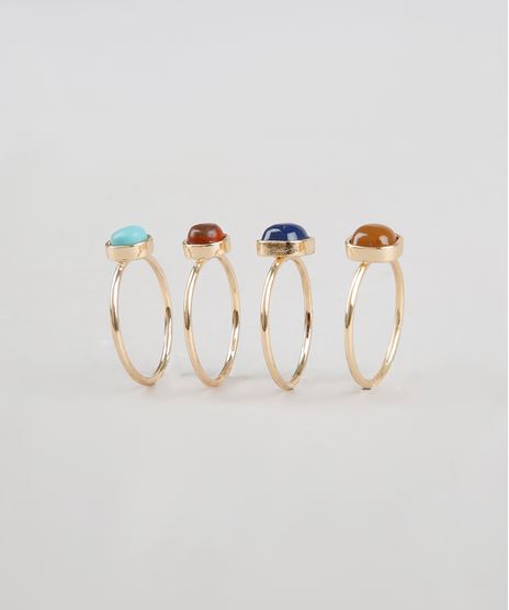 Kit-de-4-Aneis-Femininos-com-Pedras-Dourado-9533468-Dourado_1