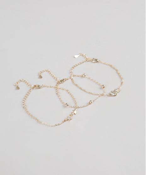Kit-de-3-Pulseiras-Femininas-com-Pingentes-Lua-e-Estrela-Dourado-9544854-Dourado_1