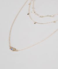 Colar-Feminino-Triplo-Folheado-com-Pingente-de-Olho-Grego-Dourado-9544851-Dourado_3