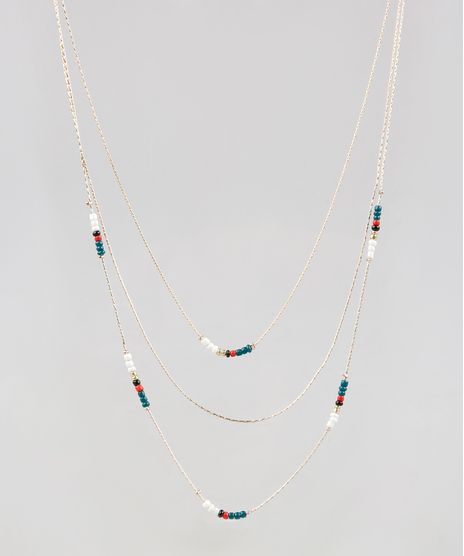 Colar-Feminino-Triplo-com-Micangas-Dourado-9533474-Dourado_1