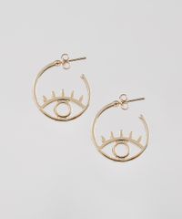 Brinco-Feminino-de-Argola-Folheado-com-Olho-Grego-Dourado-9544842-Dourado_1