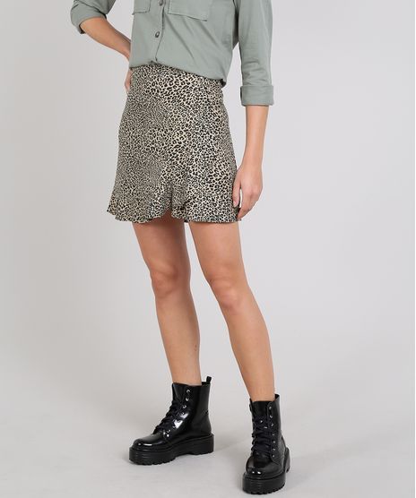 Saia-Feminina-Transpassada-Estampada-Animal-Print-com-Recortes--Kaki-9600351-Kaki_1