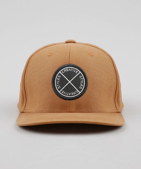 Bone-Masculino--Creative-Styles--com-Patch-Aba-Reta-Caramelo-9571557-Caramelo_1