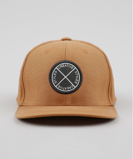 Bone-Masculino--Creative-Styles--com-Patch-Aba-Reta-Caramelo-9571557-Caramelo_1
