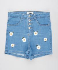 Short-Jeans-Infantil-Hot-Pants-com-Bordado-Floral-Azul-Claro-9615009-Azul_Claro_1