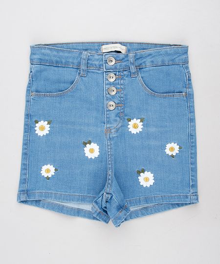 Short-Jeans-Infantil-Hot-Pants-com-Bordado-Floral-Azul-Claro-9615009-Azul_Claro_1