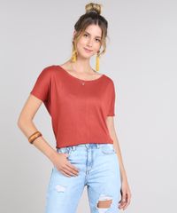 Blusa-Feminina-Basica-Ampla-Manga-Curta-Decote-Redondo-Cobre-9582004-Cobre_1